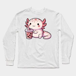 baby axolotl and boba Long Sleeve T-Shirt